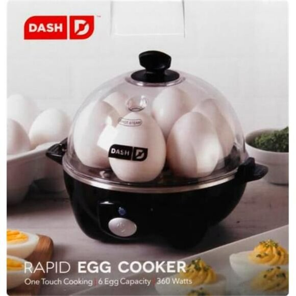 Rapid Egg Cooker 6 Egg Capacity Electric Egg Cooker for Hard Boiled Eggs Black - Picture 2 of 7
